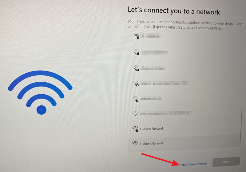 Windows 11 - Let's connect you to a network