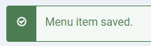 Joomla > Menu item saved.