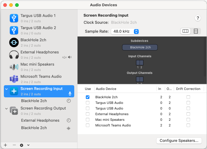 Mac Audio MIDI Setup