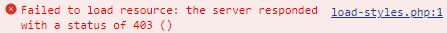 Failed to load resource